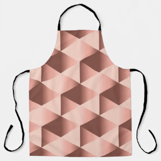 Rosy geometry: pale abstract motif. apron