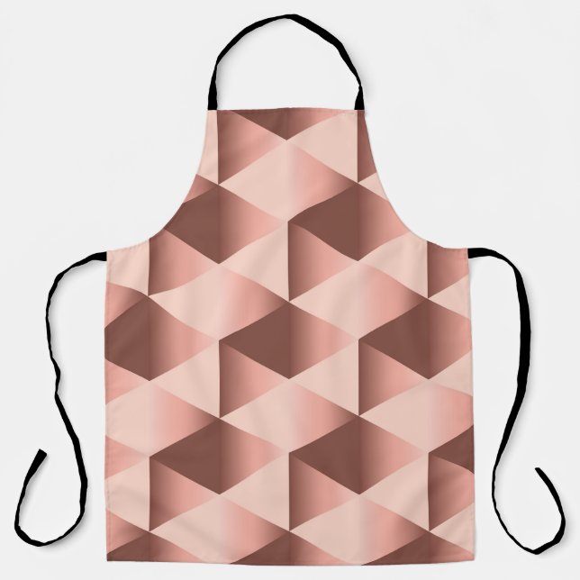 Rosy geometry: pale abstract motif. apron (Front)