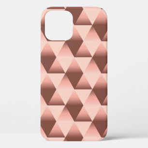 Rosy geometry: pale abstract motif. iPhone 12 case