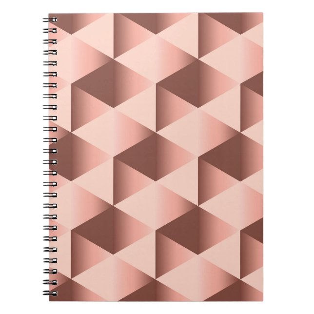 Rosy geometry: pale abstract motif. notebook (Front)