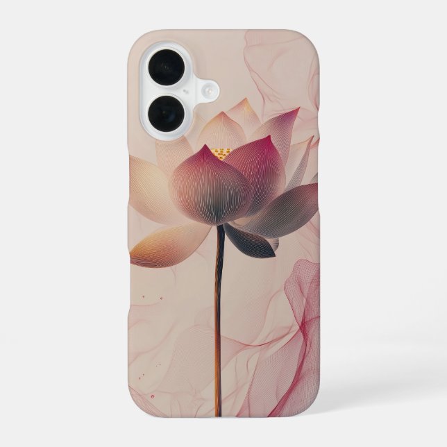 Rosy Illusion Bloom iPhone 16 Case (Back)