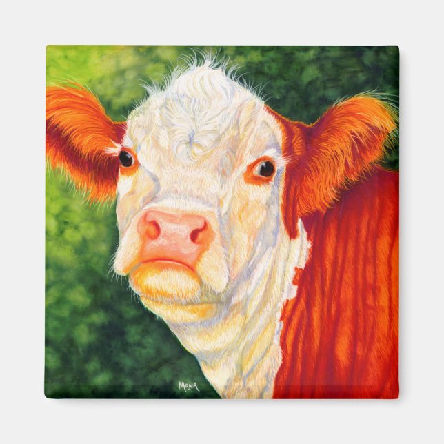 Rosy Le Joyeux Aimant Heifer Hereford Vache (Devant)