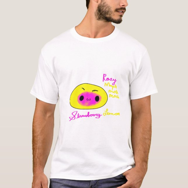 Rosy Maple Moth Cute Mochi Funny Animal Mochi T-Shirt (Front)