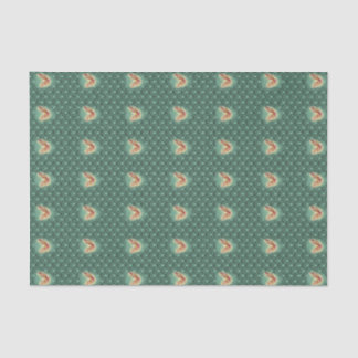 Rosy Maple Moth geometric teal tissue paper