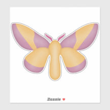 Rosy Maple Moth Sticker