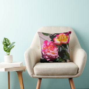 Rosy Outlook Throw Pillow