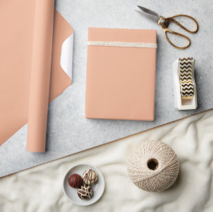 Rosy Peach Beige Wrapping Paper Roll