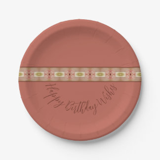 Rosy Pink Floral Paper Plate