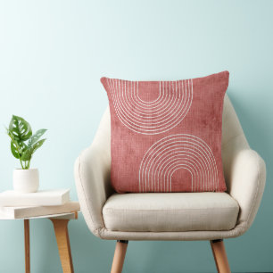 Rosy Pink Minimalist Throw Pillow