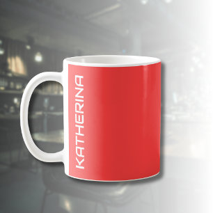 Rosy Red Solid Colour Classic Personalized Coffee Mug