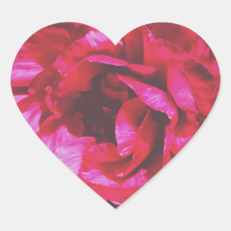 Rosy Rose Heart Stickers