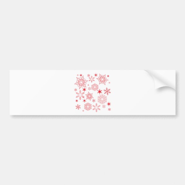 Rosy Snowflakes Bumper Sticker (Front)