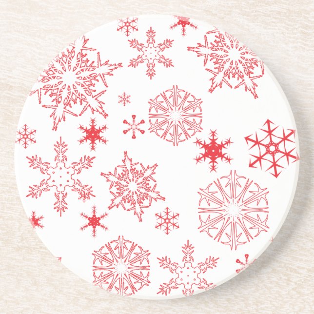 Rosy Snowflakes Coaster (Front)