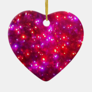 'Rosy Sparkle' Heart Ornament