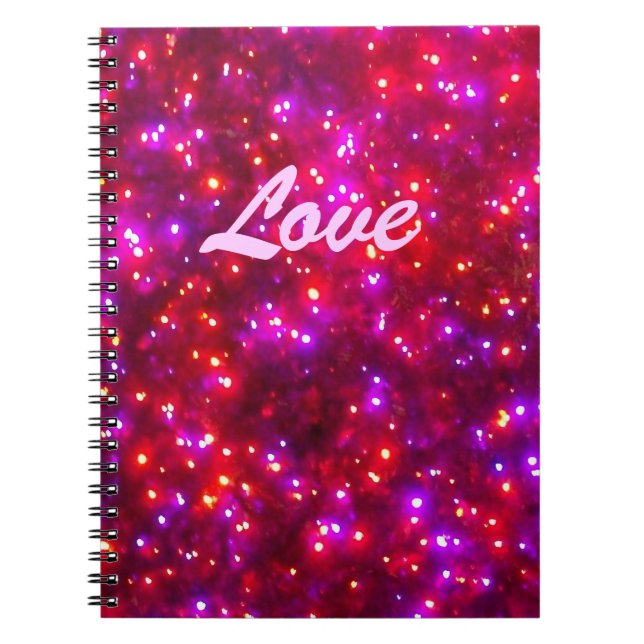 Rosy Sparkle ' Love' Notebook/Journal Notebook (Front)