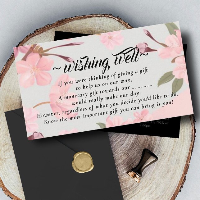 Rosy Wishing Well for Wedding Enclosure Card (Creator Uploaded)