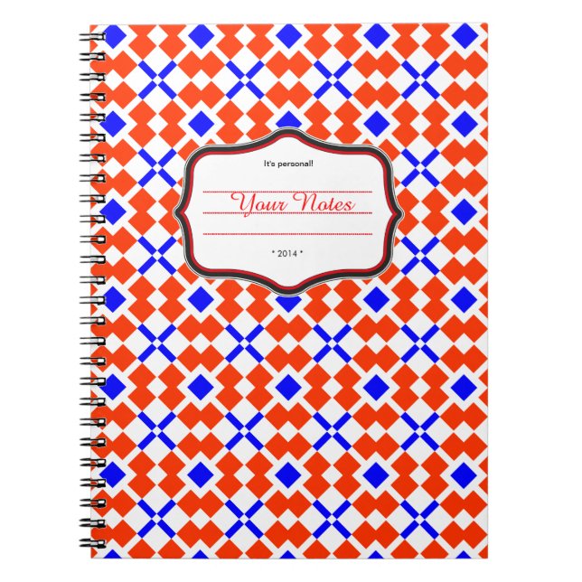 Rot und blau, sein Saxonian Notebook (Front)