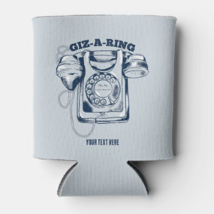 Rotary dial telephone Blue Can Cooler