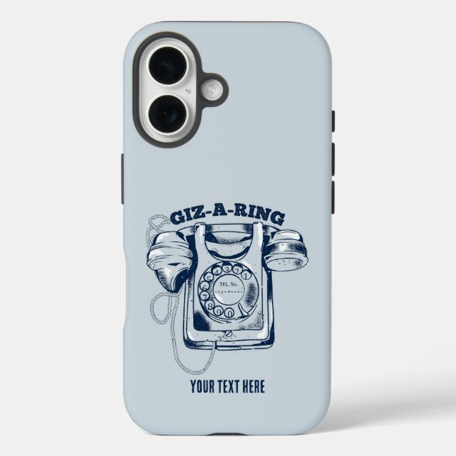 Rotary dial telephone Blue Case-Mate iPhone Case (Back)