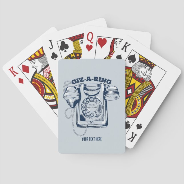 Rotary dial telephone Blue Playing Cards (Back)