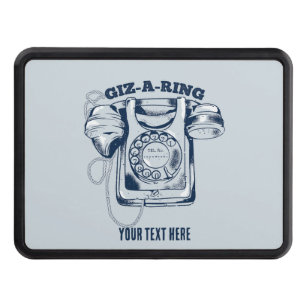 Rotary dial telephone Blue Trailer Hitch Cover