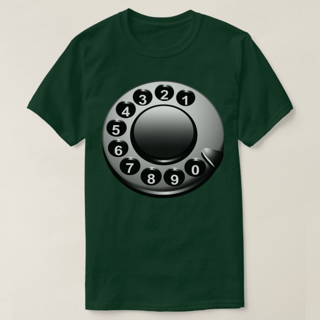 Rotary Dial Telephone T-Shirt (Design Front)