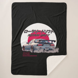 Rotary Drift RX-7 - Japanese Street Legend Sherpa Blanket