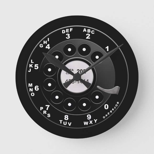 Rotary Phone Dial Round Clock (Front)