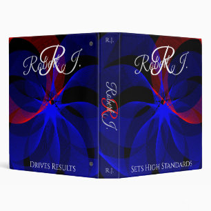 Rotating Blue Accent Geometric Virtue Binder