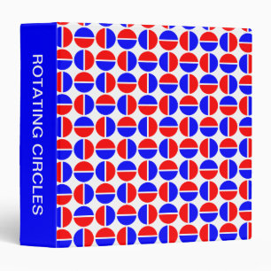 Rotating Circles (1.5in) Blue and Red Binder