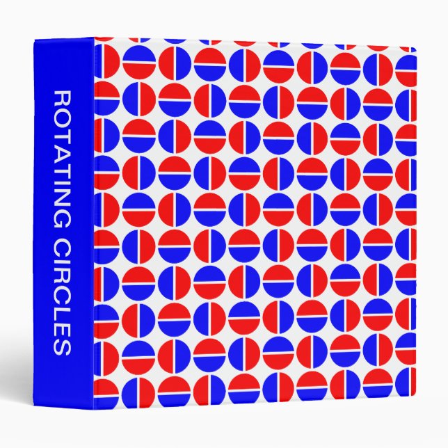 Rotating Circles (1.5in) Blue and Red Binder (Front/Spine)