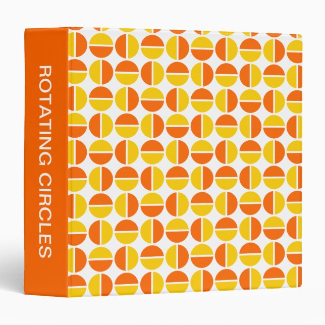 Rotating Circles (1.5in) Orange and Amber Binder (Front/Spine)