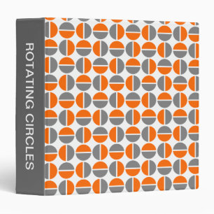 Rotating Circles (1.5in) Orange and Grey Binder