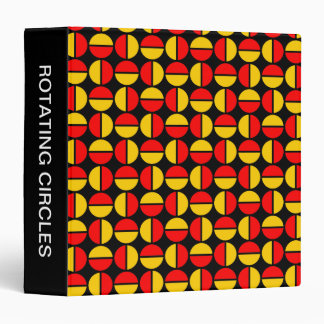 Rotating Circles (1.5in) Red and Amber on Black Binder