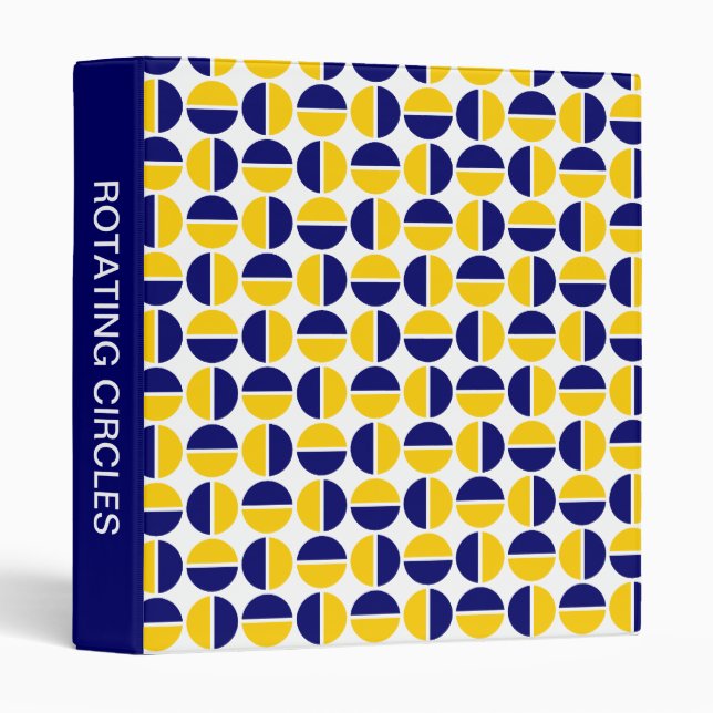 Rotating Circles (1in) Amber and Dp Navy Binder (Front/Spine)
