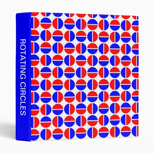 Rotating Circles (1in) Blue and Red Binder (Front/Spine)