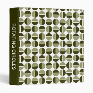 Rotating Circles (1in) Khaki and Dark Olive Binder
