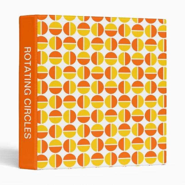 Rotating Circles (1in) Orange and Amber Binder (Front/Spine)
