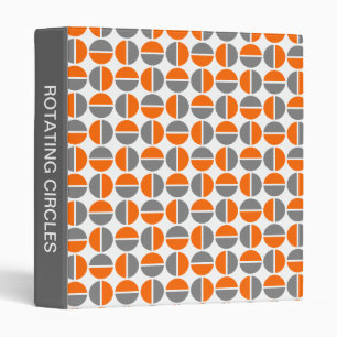 Rotating Circles (1in) Orange and Grey Binder