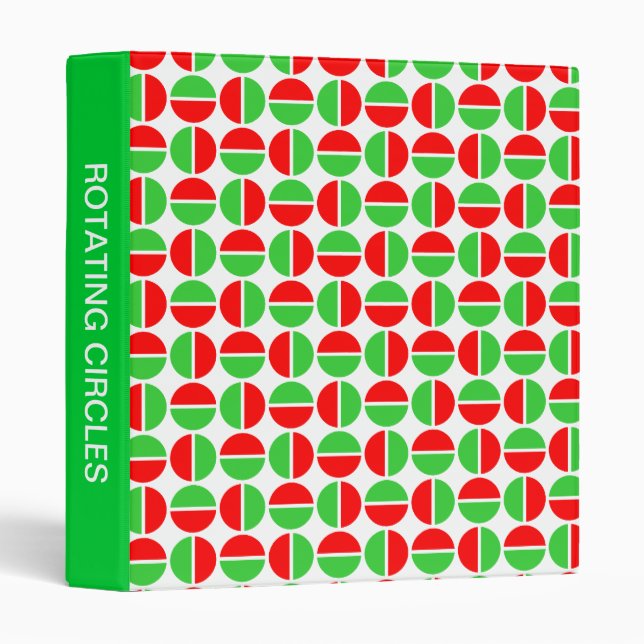 Rotating Circles (1in) Red and green Binder (Front/Spine)