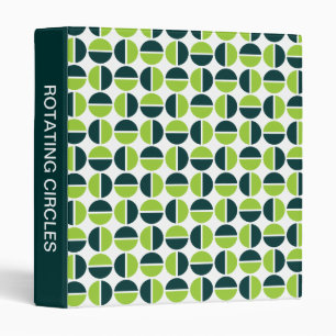 Rotating Circles (1in) Shades of Green Binder