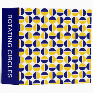 Rotating Circles (2in) Amber and Dp Navy Binder