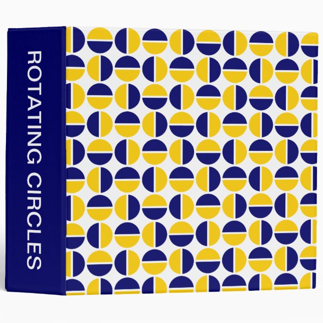 Rotating Circles (2in) Amber and Dp Navy Binder (Front/Spine)