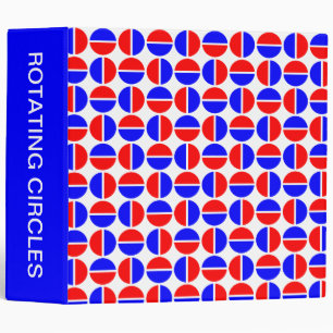 Rotating Circles (2in) Blue and Red Binder