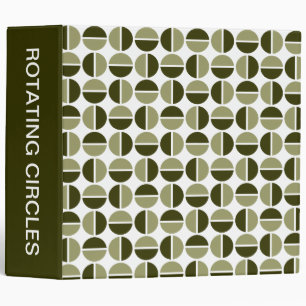 Rotating Circles (2in) Khaki and Dark Olive Binder