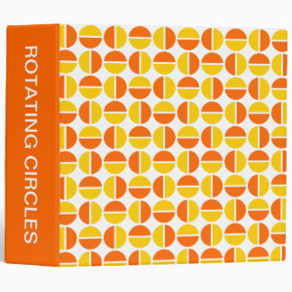 Rotating Circles (2in) Orange and Amber Binder