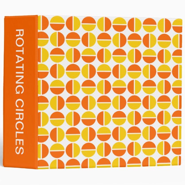 Rotating Circles (2in) Orange and Amber Binder (Front/Spine)