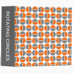 Rotating Circles (2in) Orange and Grey Binder