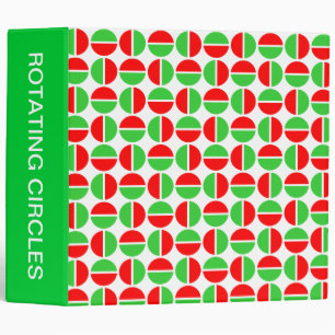 Rotating Circles (2in) Red and Green Binder