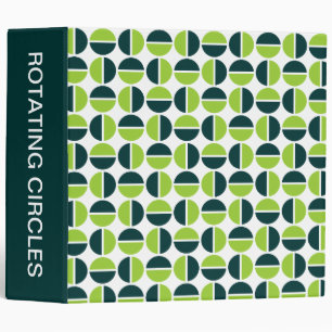 Rotating Circles (2in) Shades of Green Binder
